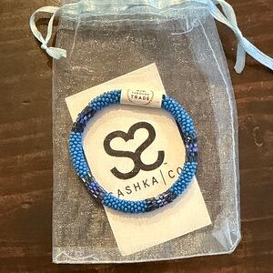 Sashka Blue Beaded Stretch Bracelet